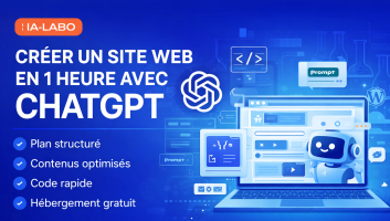 Créer un site web en 1 heure Exemple prompt avec ChatGPT